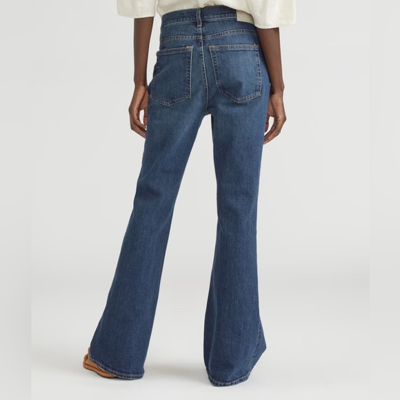 Everlane High Rise Flare Jeans Women Size 32x32 Medium Wash 5 Pocket NWT - Picture 2 of 11